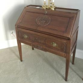 MaxSold Auction: This auction features antique books, wood display, glass decor, porcelain china collection, silverplate coasters, kitchen table, sewing table, Olympus camera and lenses, signed P. Martin on canvas, Weber charcoal grill, garden cart, chests, settee and pillows, blue arm chair and pillow, wood accent chair, and much more!